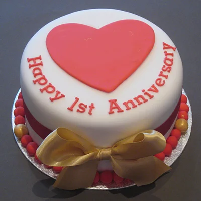 Romantic 1st Anniversary Cake